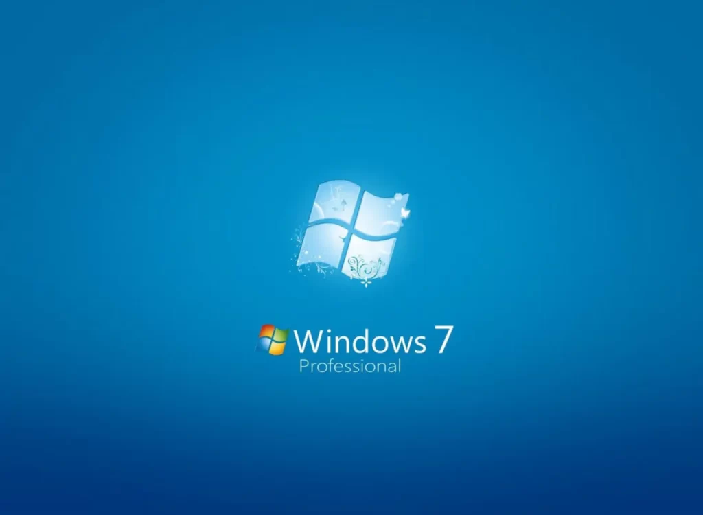 blue background with window 7 text