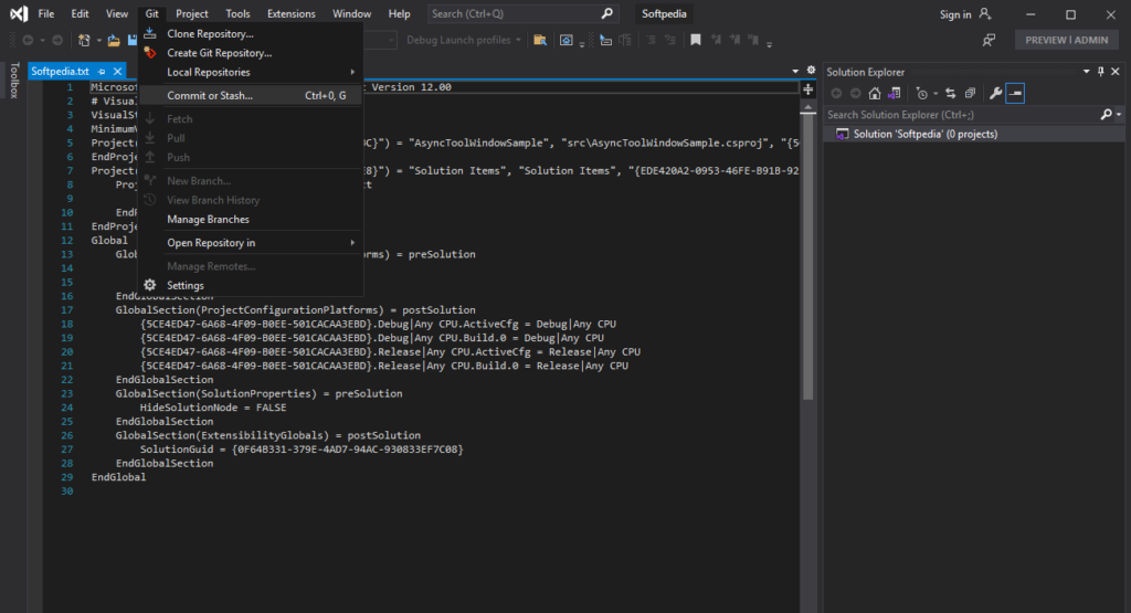 Visual Studio 2022 Enterprise Code Example