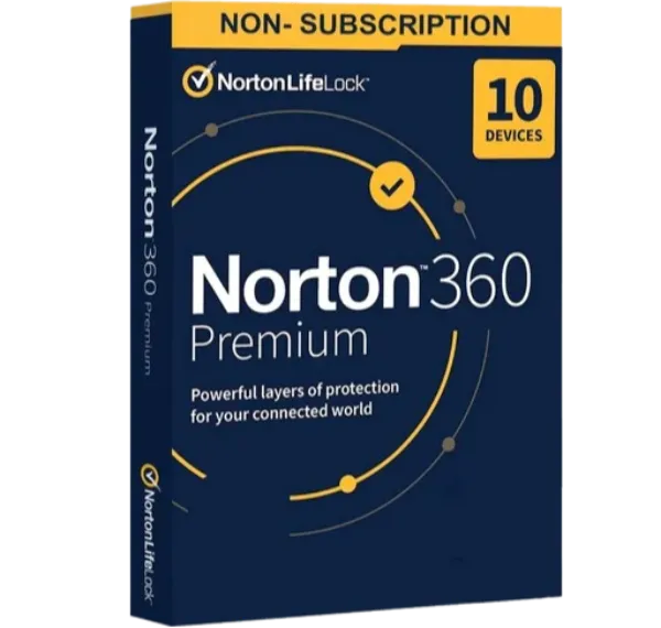 Norton 360 Premium Non-Subscription – (10 Devices, 1 Year) – NortonLifeLock Key EUROPE