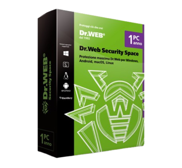 Dr.Web Security Space 9.0 1 Device PC 1 Device 12 Months Key GLOBAL