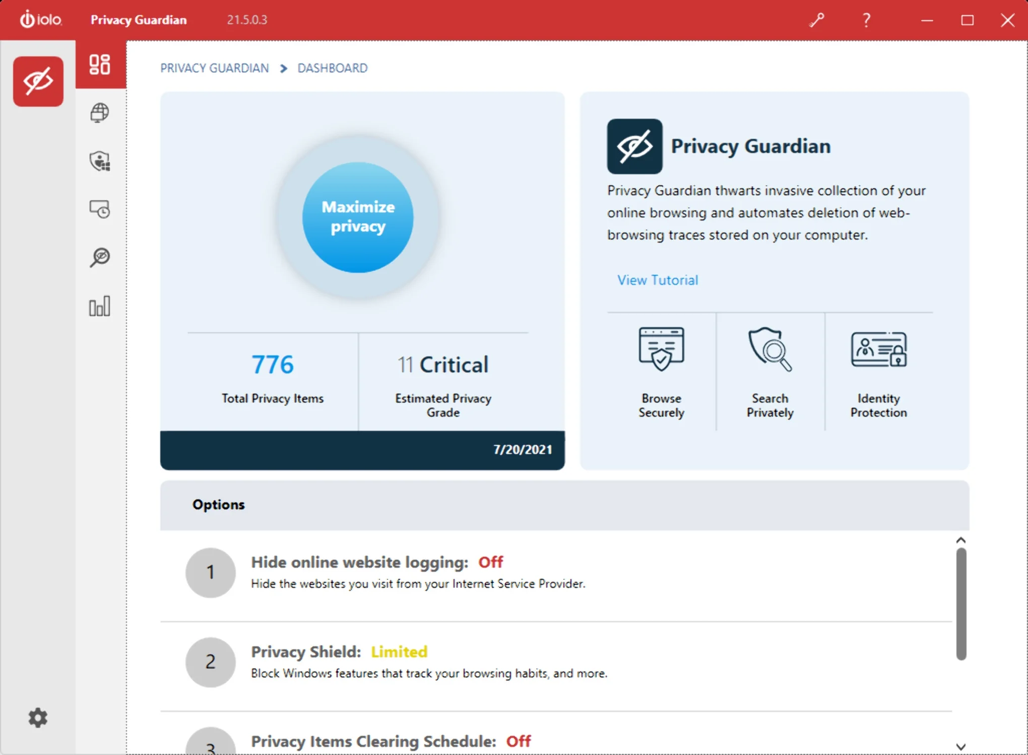 iolo Privacy Guardian 5 Users 1 Year – iolo Key – GLOBAL