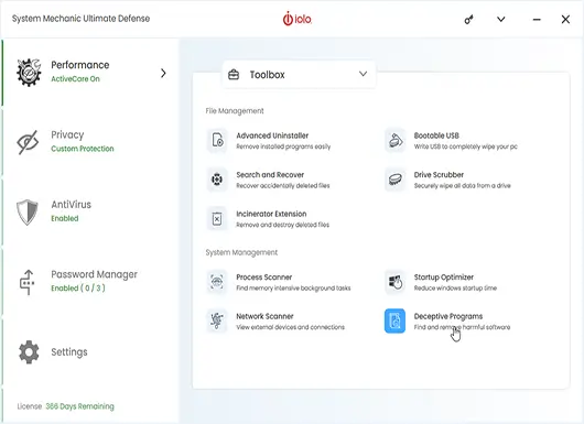 iolo System Mechanic Ultimate Defense 5 Users 1 Year – iolo Key – GLOBAL screenshot 2