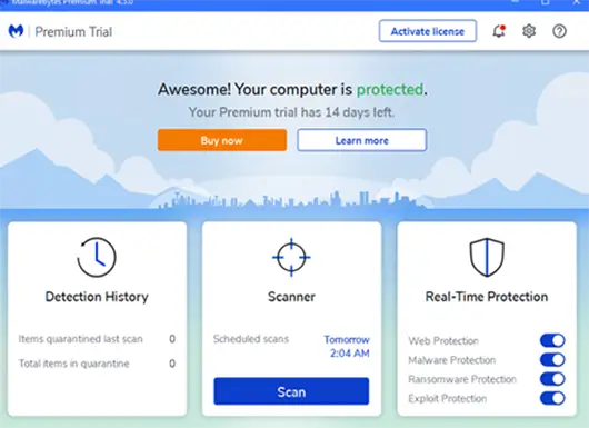 Malwarebytes Anti-Malware Premium PC, Android, Mac 1 Year 1 Device Key GLOBAL Screenshot 1