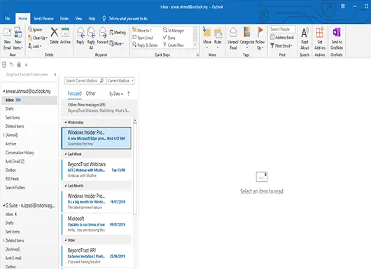 Microsoft Outlook 2019 (PC) – Microsoft Key Screenshot