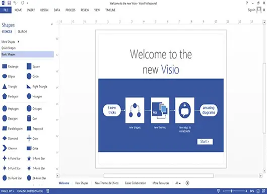 Microsoft Visio 2016 Standard (PC) – Microsoft Key Screenshot 1