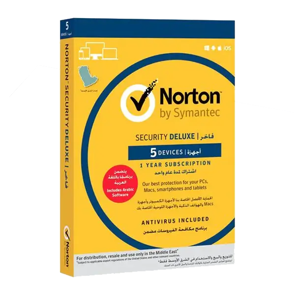 Norton Security Deluxe 5 Devices 1 Year NortonLifeLock Key EUROPE